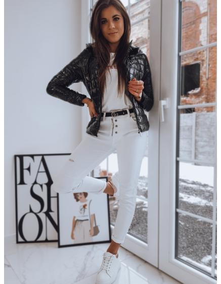 Dámska prešívaná bunda s kapucňou AVANTI čierna