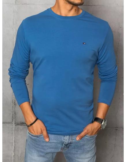 Pánska tričko s dlhým rukávom modrej