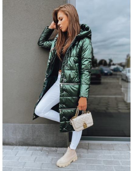 Dámska bunda s kapucňou zháňajú PREMIUM zelená