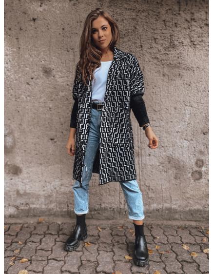 Dámsky vzorovaný plášť TOMY čierna