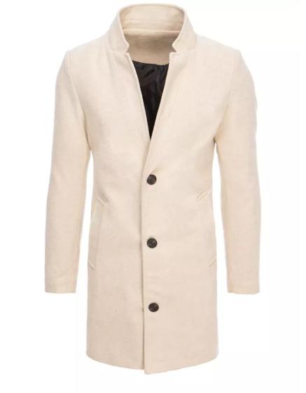 Pánsky jednoradový elegantný kabát MARCO biela