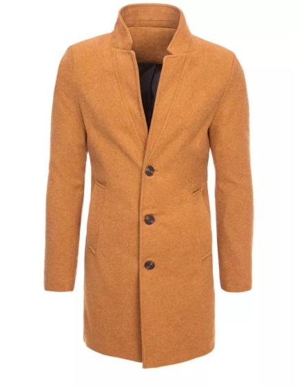 Pánsky jednoradový elegantný kabát MARCO karamelová