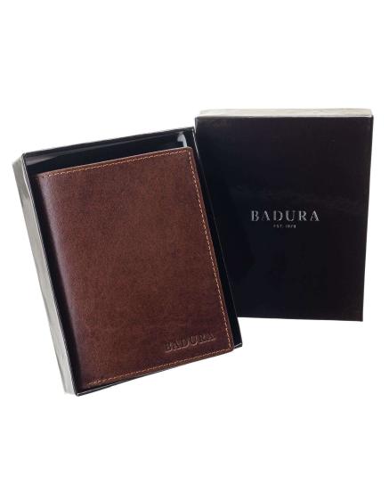 Značka Badura - Hnedá pánska kožená peňaženka BADURA