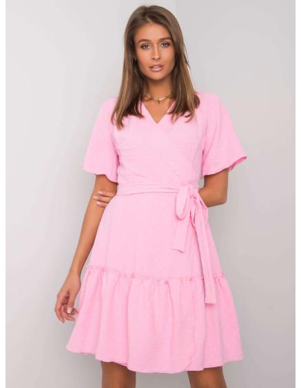 Dámske volánové šaty LACHELLE pink