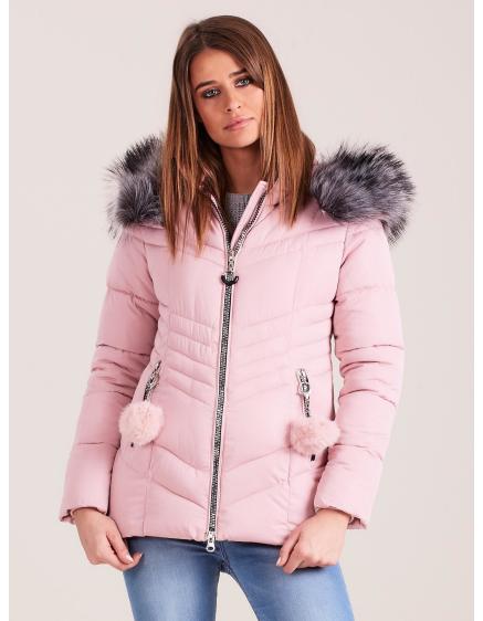 Dámska zimná prešívaná bunda GREA ružová